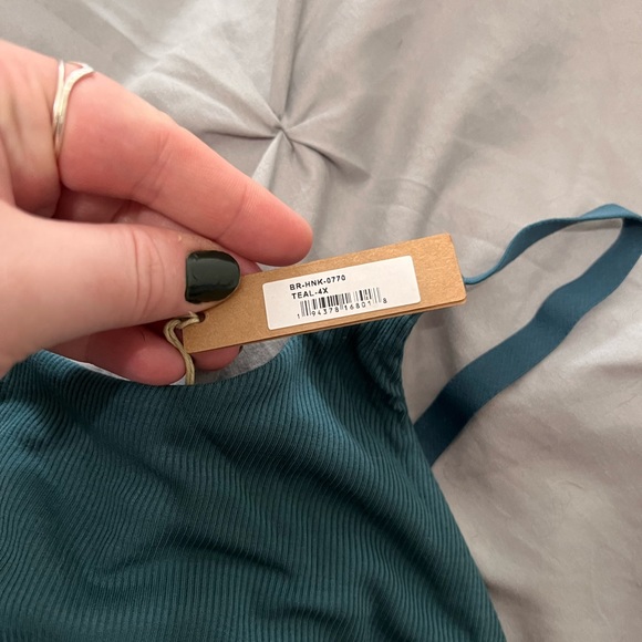 BNWT SKIMS Teal Soft Lounge Underwire High Neck bra. Sold out online - size 4X! - Picture 3 of 3